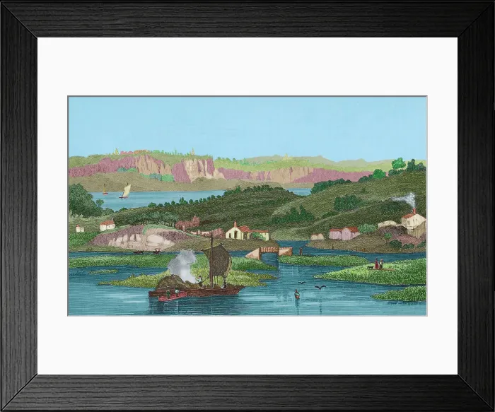 Framed Print : United States of America. Hudson River Palisades Framed Print : United States of America. Hudson River Palisades