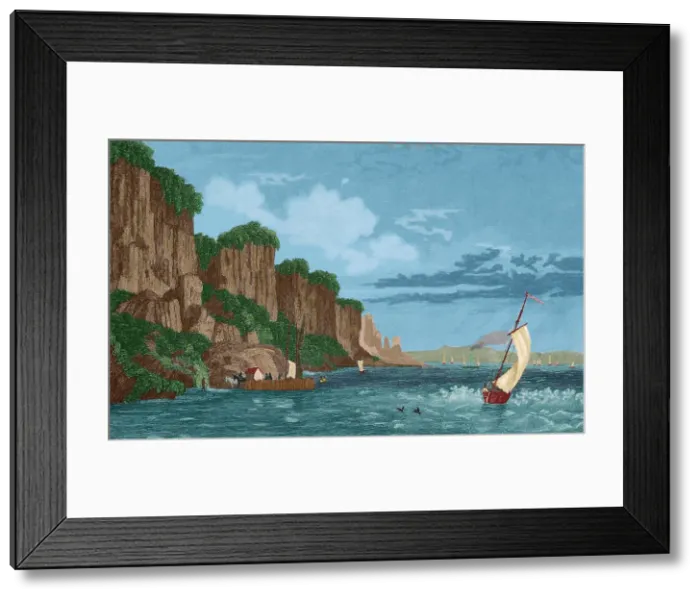 Framed Print : The Palisade Rocks on the Hudson River. West Bank Framed Print : The Palisade Rocks on the Hudson River. West Bank
