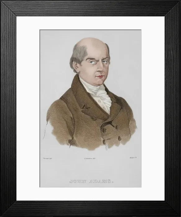 Framed Print : John Adams (1735-1826). Second president of the USA Framed Print : John Adams (1735-1826). Second president of the USA