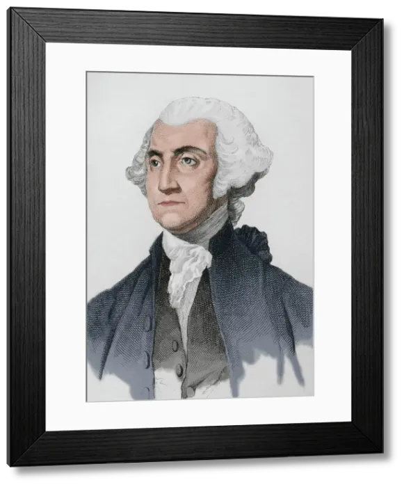 Framed Print : George Washington (1732-1799). First president of the USA Framed Print : George Washington (1732-1799). First president of the USA