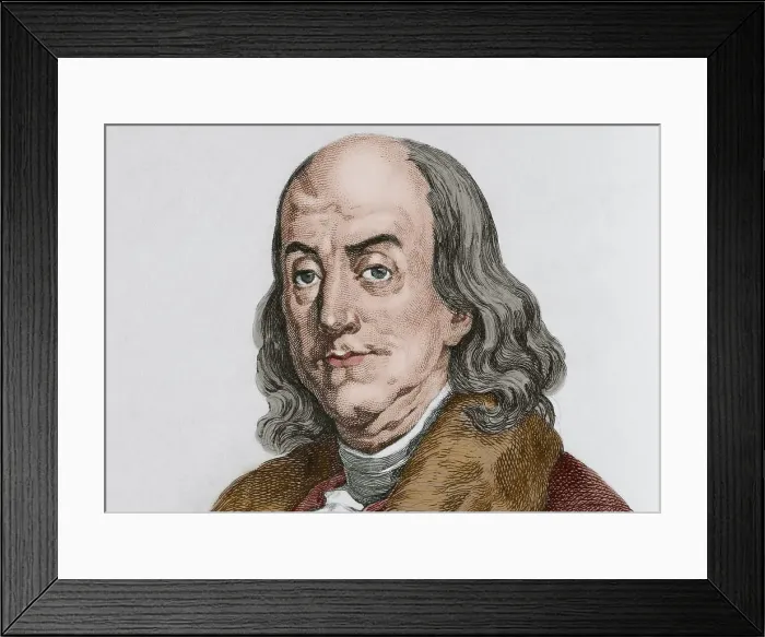 Framed Print : Benjamin Franklin - American scientist, inventor, politician Framed Print : Benjamin Franklin - American scientist, inventor, politician