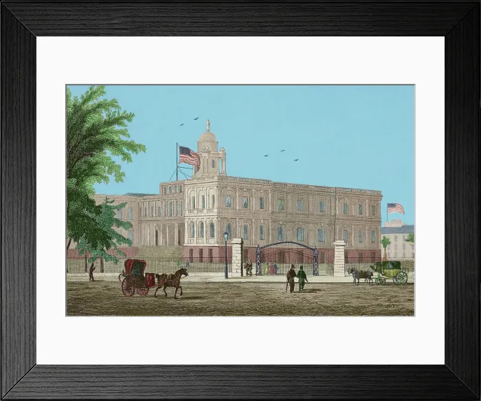 Framed Print : New York. City hall - Arnout Later colouration Framed Print : New York. City hall - Arnout Later colouration