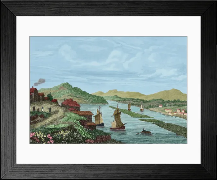 Framed Print : City of Hudson, from the north looking south Framed Print : City of Hudson, from the north looking south