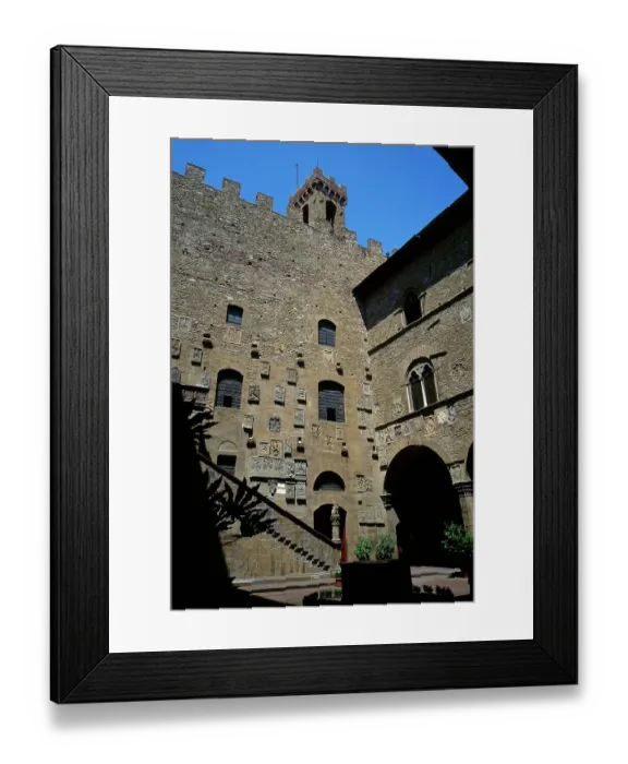 Framed Print : Italy, Florence. Palazzo del Bargello. Inner courtyard Framed Print : Italy, Florence. Palazzo del Bargello. Inner courtyard