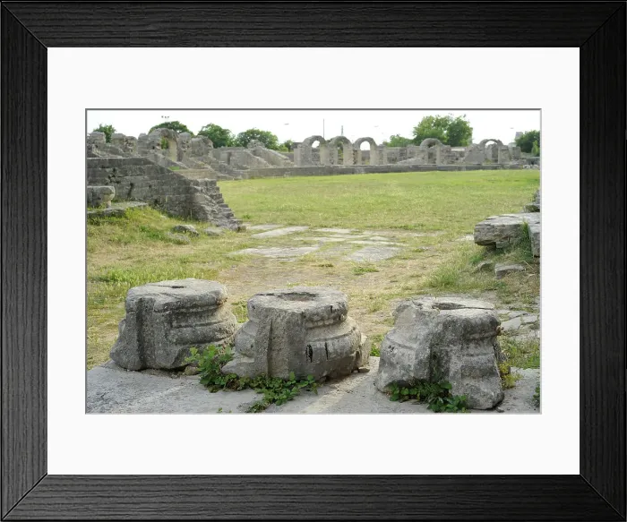 Framed Print : Croatia, Solin. City of Salona. Ruins of the amphitheatre Framed Print : Croatia, Solin. City of Salona. Ruins of the amphitheatre