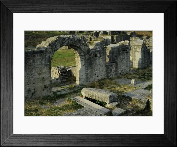 Framed Print : Croatia, Solin. City of Salona. Ruins of the amphitheatre Framed Print : Croatia, Solin. City of Salona. Ruins of the amphitheatre