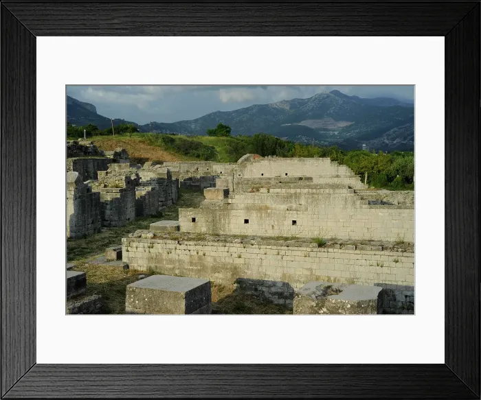 Framed Print : Croatia, Solin. City of Salona. Ruins of the amphitheatre Framed Print : Croatia, Solin. City of Salona. Ruins of the amphitheatre