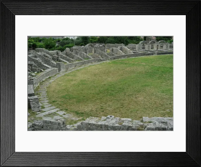 Framed Print : Croatia, Solin. City of Salona. The amphitheatre ruins