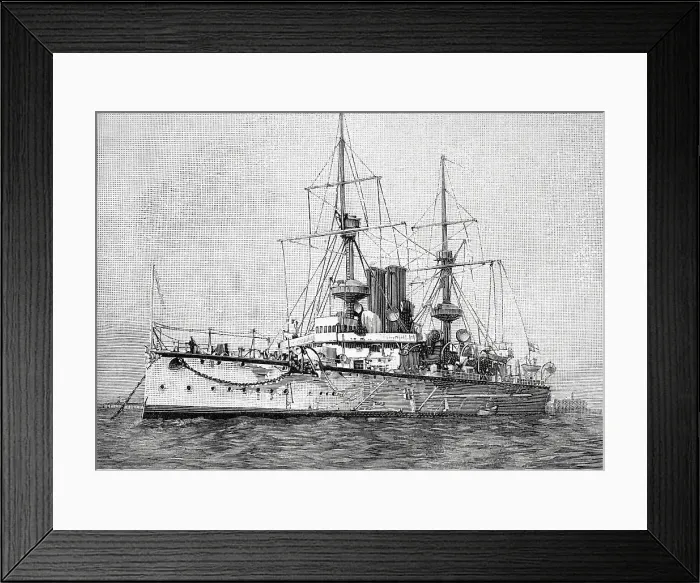 Framed Print : HMS Centurion (1892). Centurion-class battleship. Royal Navy Framed Print : HMS Centurion (1892). Centurion-class battleship. Royal Navy