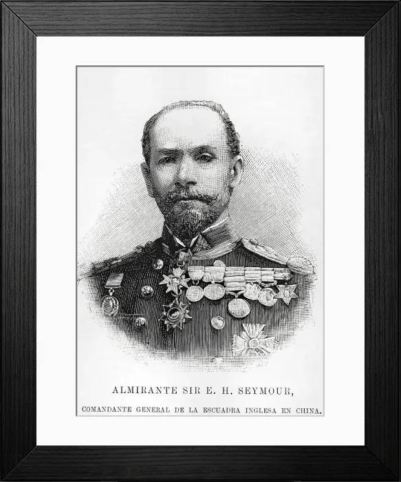 Framed Print : Edward Hobart Seymour (1840-1929). British admiral. Portrait Framed Print : Edward Hobart Seymour (1840-1929). British admiral. Portrait