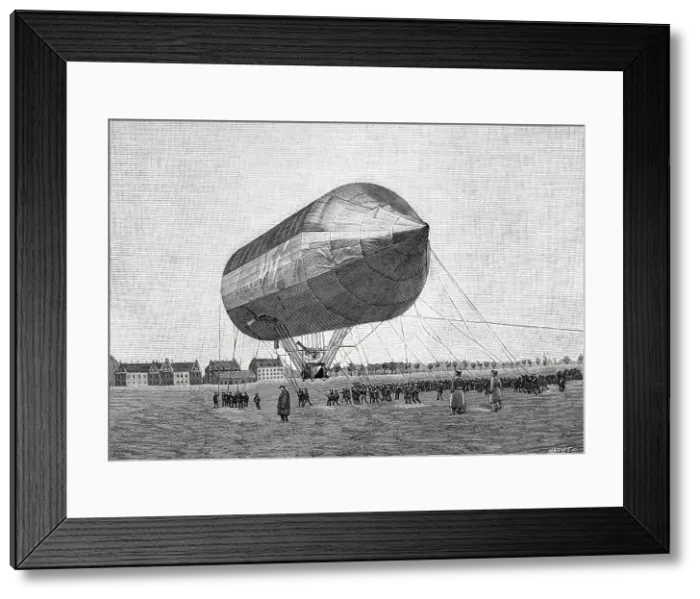 Framed Print : Germany. Aerostation flight test with an aluminum airship Framed Print : Germany. Aerostation flight test with an aluminum airship