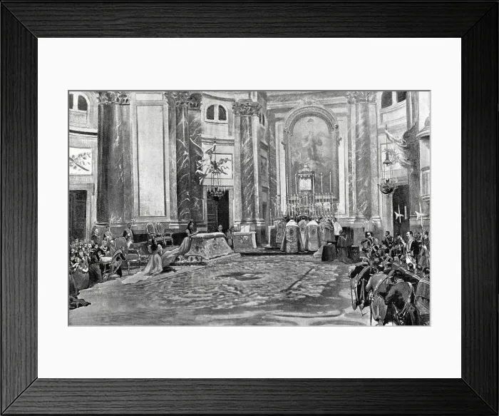 Framed Print : Madrid, Spain. Te Deum held on 24 January 1898 Framed Print : Madrid, Spain. Te Deum held on 24 January 1898