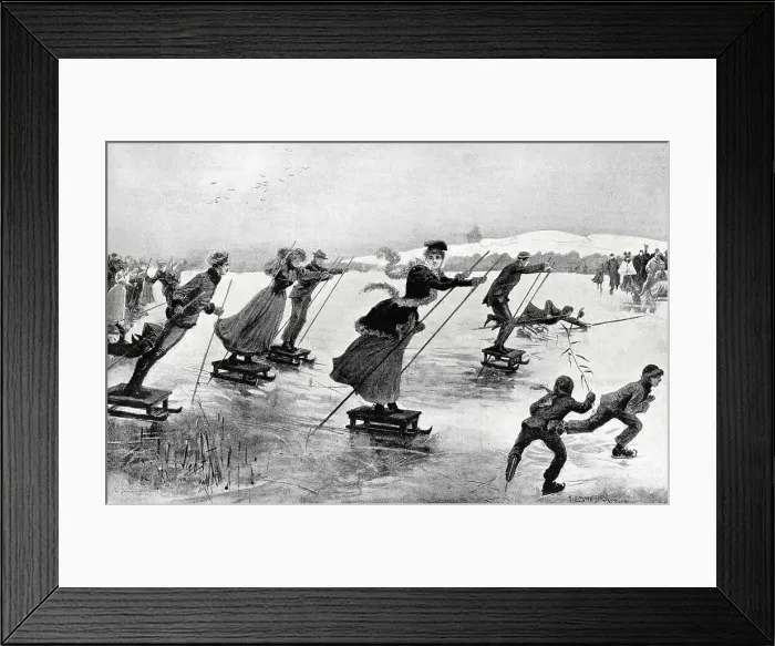Framed Print : Germany. A new sport. Popular amusements. Photoengraving Framed Print : Germany. A new sport. Popular amusements. Photoengraving