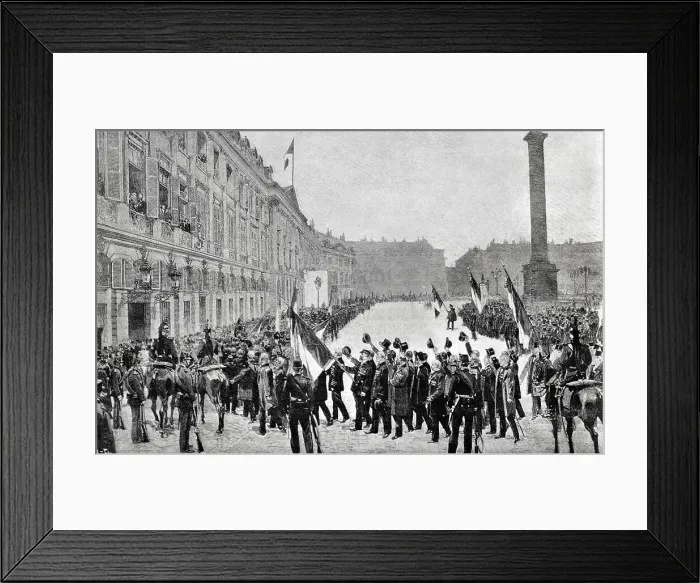 Framed Print : Paris -Patriotic demonstration in honour of General Saussier Framed Print : Paris -Patriotic demonstration in honour of General Saussier