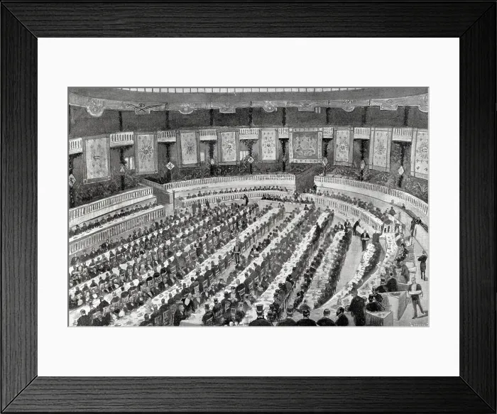 Framed Print : Madrid. Banquet of the political party Union Conservadora Framed Print : Madrid. Banquet of the political party Union Conservadora