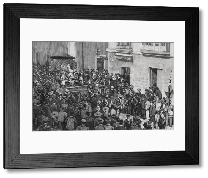 Framed Print : Andalusia. Carnival of Cadiz. Float of the Astros Framed Print : Andalusia. Carnival of Cadiz. Float of the Astros