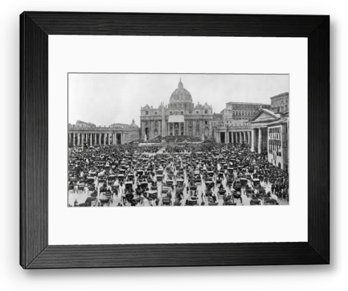 Framed Print : Vatican City. Blessing of Pope Leo XIII (1810-1903) Framed Print : Vatican City. Blessing of Pope Leo XIII (1810-1903)