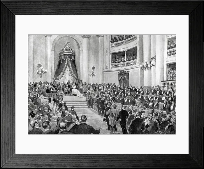 Framed Print : Madrid - Opening of the Parliament in the Senate Framed Print : Madrid - Opening of the Parliament in the Senate