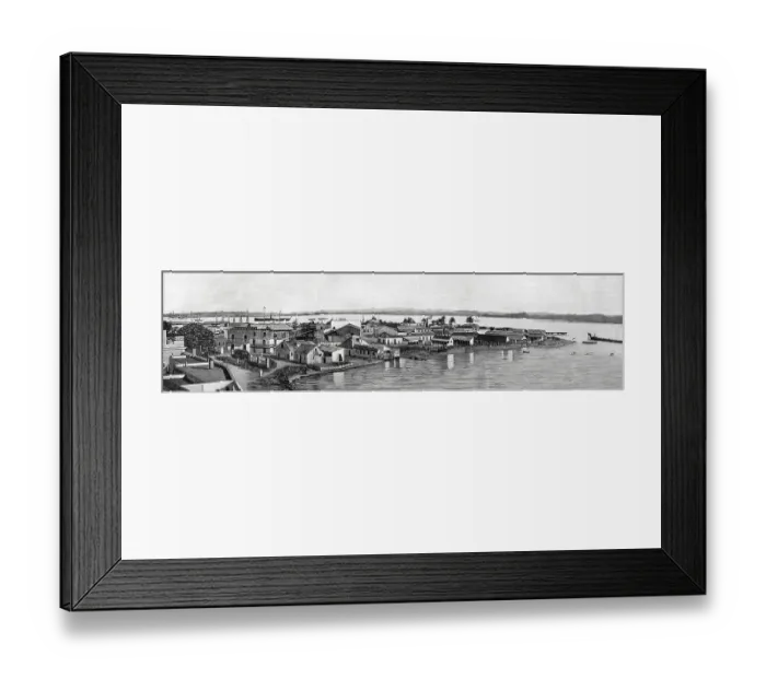 Framed Print : Puerto Rico - San Juan - Neighborhood of La Marina and bay Framed Print : Puerto Rico - San Juan - Neighborhood of La Marina and bay