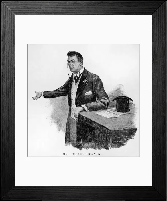 Framed Print : Joseph Chamberlain (1836-1914). British politician Framed Print : Joseph Chamberlain (1836-1914). British politician