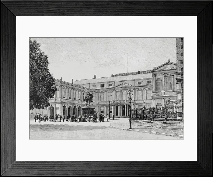 Framed Print : The Hague, Netherlands. Noordeinde Palace. Engraving, 1898 Framed Print : The Hague, Netherlands. Noordeinde Palace. Engraving, 1898
