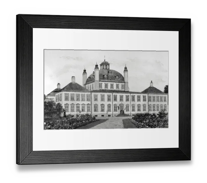Framed Print : Denmark. Fredensborg Palace. Engraving, 1898 Framed Print : Denmark. Fredensborg Palace. Engraving, 1898