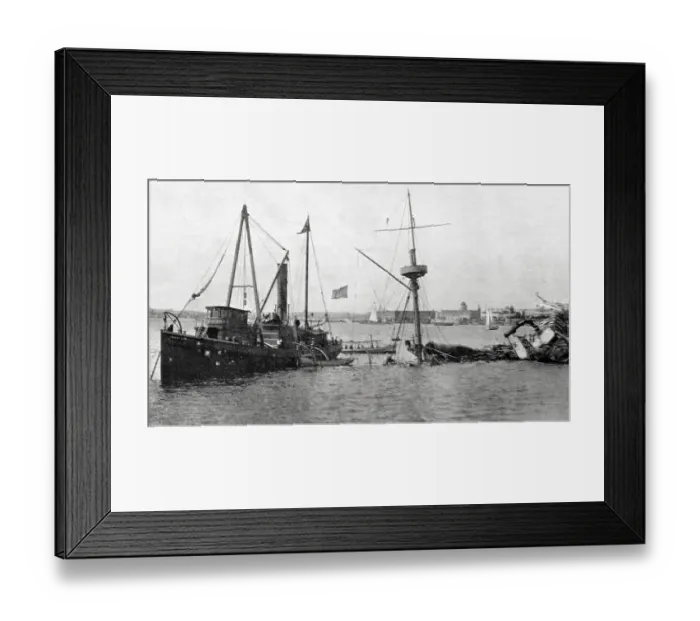 Framed Print : Island of Cuba. Havana. The American steamship tug Right Arm Framed Print : Island of Cuba. Havana. The American steamship tug Right Arm