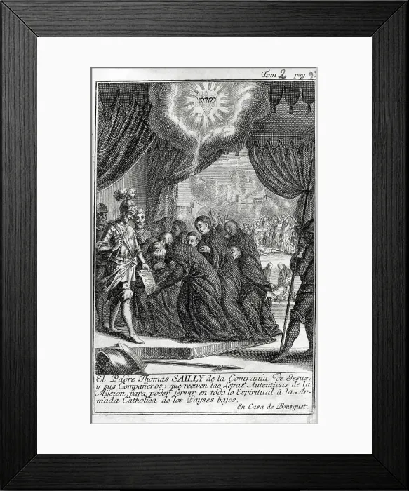 Framed Print : Thomas Sailly (1553-1623). Jesuit military chaplain Framed Print : Thomas Sailly (1553-1623). Jesuit military chaplain
