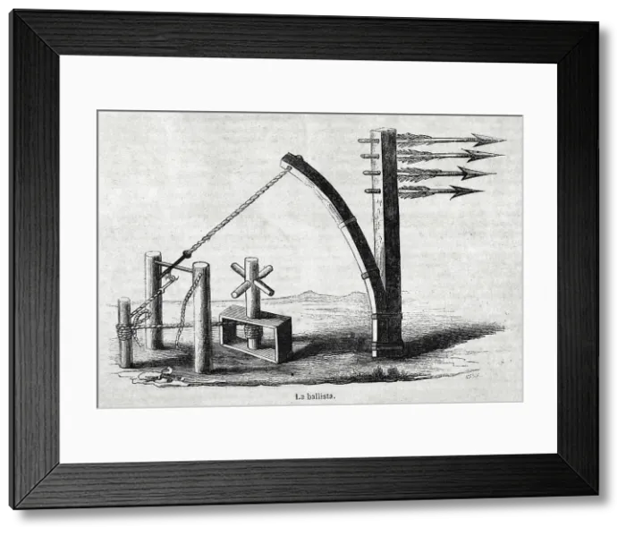 Framed Print : Ballista or bolt thrower. Ancient missile weapon Framed Print : Ballista or bolt thrower. Ancient missile weapon