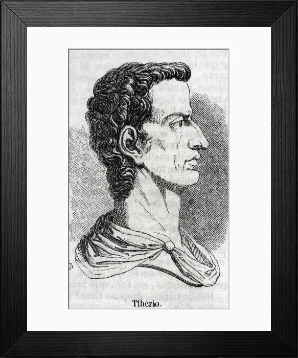 Framed Print : Tiberius (42 BC-37 AD). Emperor from 14 AD to 37 AD Framed Print : Tiberius (42 BC-37 AD). Emperor from 14 AD to 37 AD