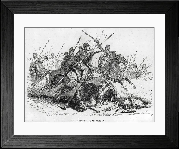 Framed Print : Death of Visigothic king Theodoric I during battle Framed Print : Death of Visigothic king Theodoric I during battle