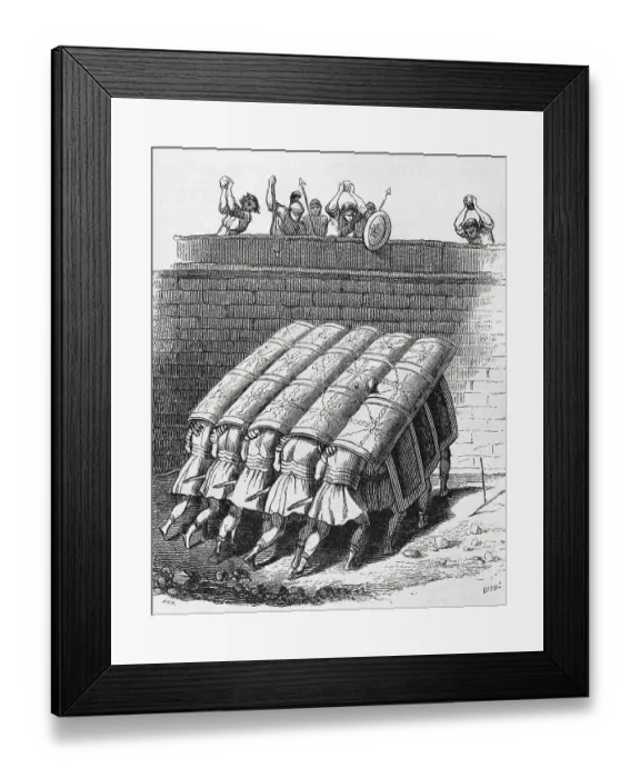 Framed Print : Roman legions in testudo or tortoise formation Framed Print : Roman legions in testudo or tortoise formation