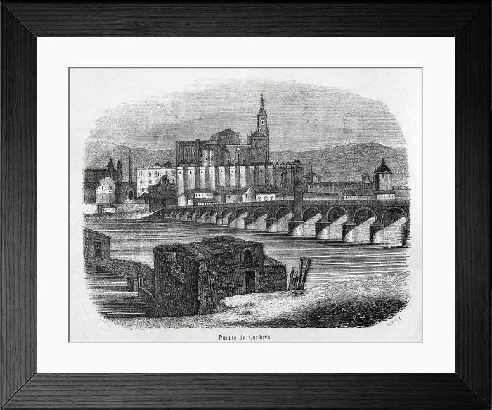 Framed Print : Cordoba. The Roman Bridge over Guadalquivir river Framed Print : Cordoba. The Roman Bridge over Guadalquivir river