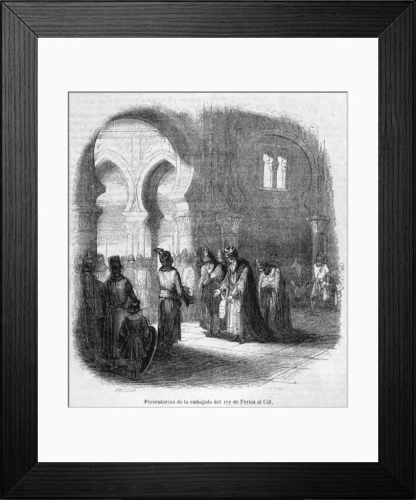Framed Print : Presentation of the embassy of the King of Persia Framed Print : Presentation of the embassy of the King of Persia