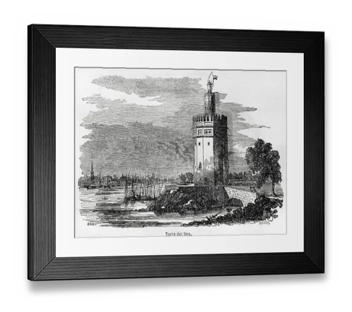 Framed Print : Spain. Andalusia. Seville. Torre del Oro (The Gold Tower) Framed Print : Spain. Andalusia. Seville. Torre del Oro (The Gold Tower)