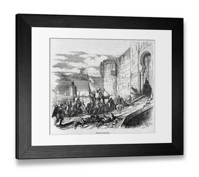 Framed Print : Conquest of Seville, by troops of Fernando III of Castile Framed Print : Conquest of Seville, by troops of Fernando III of Castile