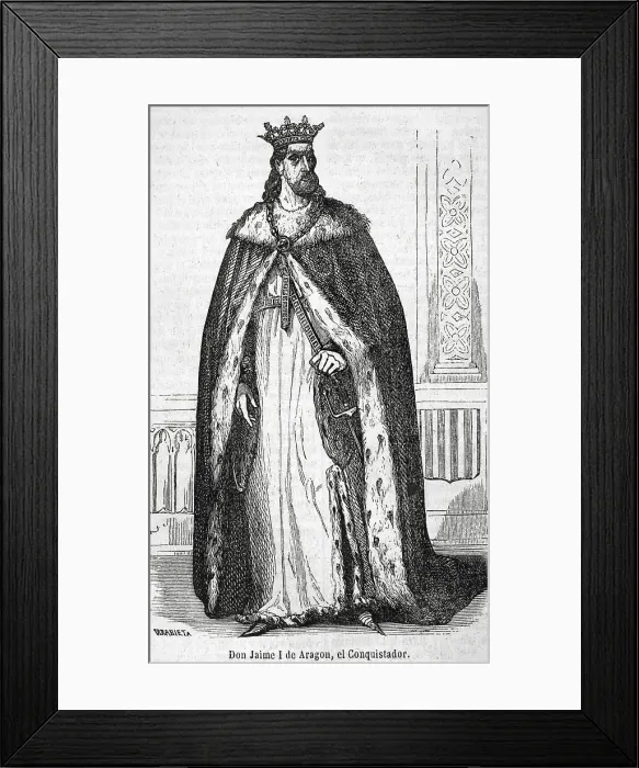 Framed Print : James I of Aragon, the Conqueror (1208-1276). King of Aragon Framed Print : James I of Aragon, the Conqueror (1208-1276). King of Aragon