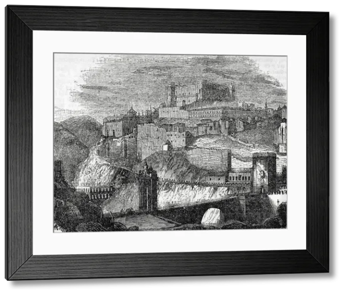 Framed Print : Spain. Toledo. General view of the city. Engraving Framed Print : Spain. Toledo. General view of the city. Engraving