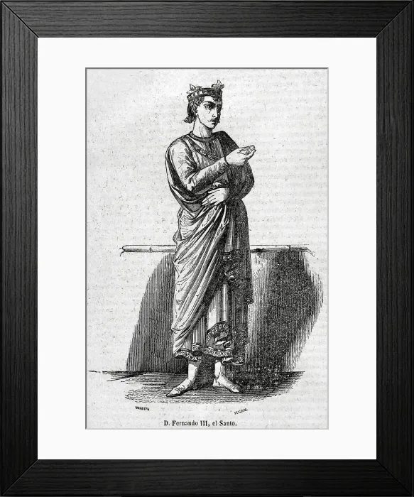 Framed Print : King Ferdinand III of Castile, called the Saint (1199-1201) Framed Print : King Ferdinand III of Castile, called the Saint (1199-1201)