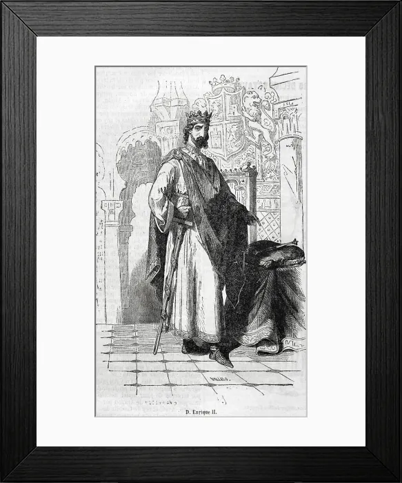 Framed Print : Henry II (1334-1379), called Henry of Trastamara Framed Print : Henry II (1334-1379), called Henry of Trastamara