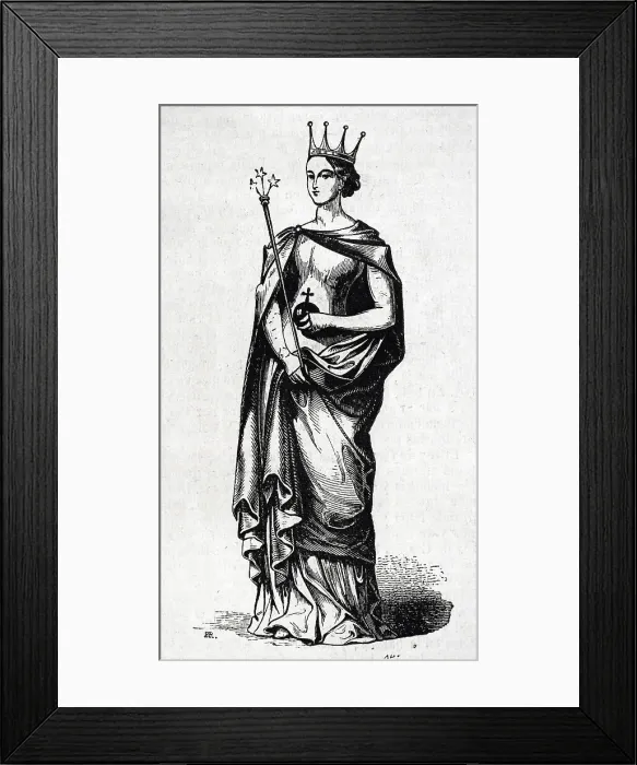 Framed Print : Eleanor of Sicily (1325-1375). Queen of Aragon (1349-1375) Framed Print : Eleanor of Sicily (1325-1375). Queen of Aragon (1349-1375)