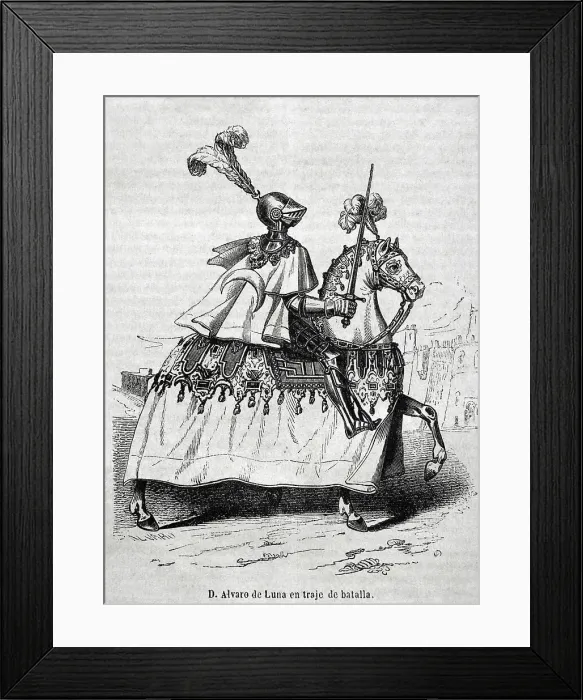 Framed Print : Alvaro de Luna (1390-1435) wearing battle uniform Framed Print : Alvaro de Luna (1390-1435) wearing battle uniform
