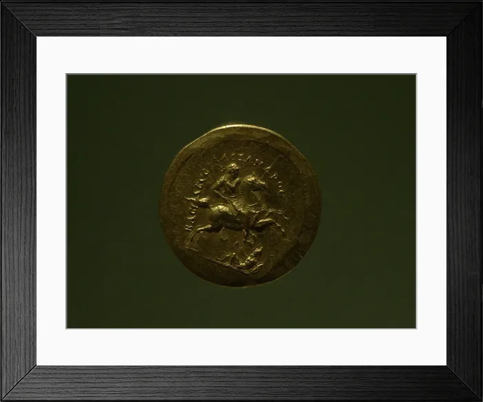 Framed Print : Medallion depicting Alexander the Great, wearing a diadem Framed Print : Medallion depicting Alexander the Great, wearing a diadem