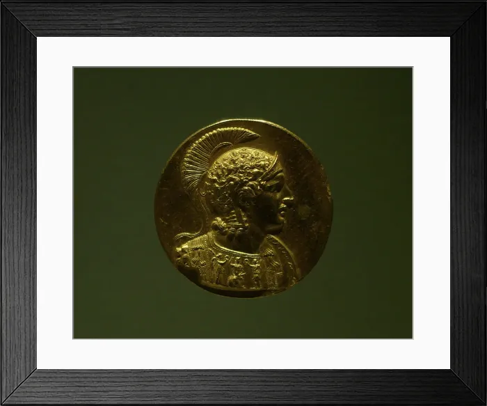 Framed Print : Medaillon depicting a cuirassed bust of Alexander the Great Framed Print : Medaillon depicting a cuirassed bust of Alexander the Great