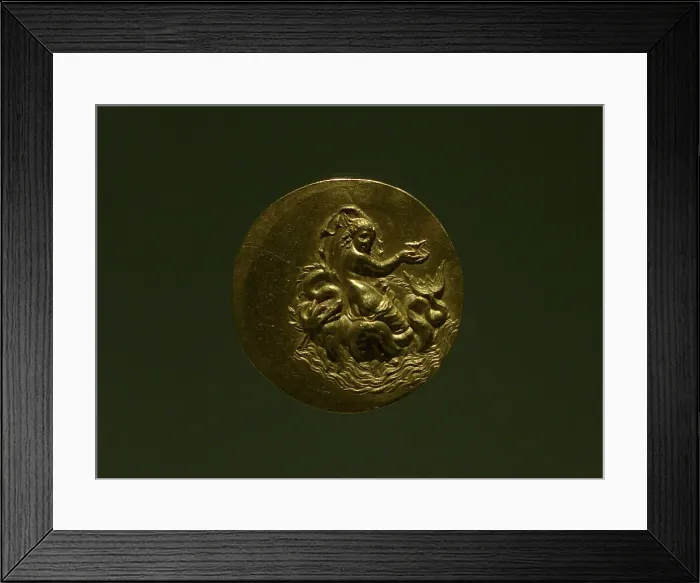 Framed Print : Medaillon depicting a Nereid riding a sea dragon Framed Print : Medaillon depicting a Nereid riding a sea dragon