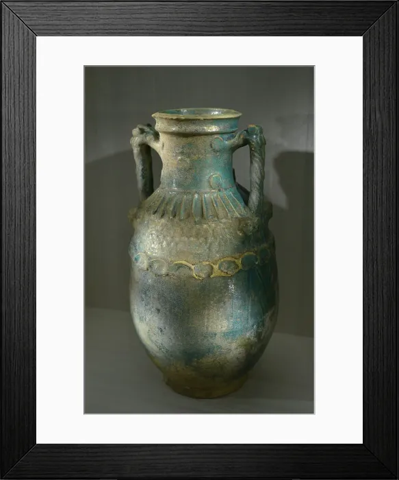 Framed Print : Parthian vase, 1st century BC-1st century AD. Glazed pottery Framed Print : Parthian vase, 1st century BC-1st century AD. Glazed pottery