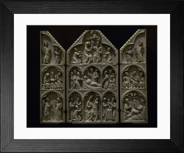 Framed Print : Triptych with scenes from the life and death of the Virgin Framed Print : Triptych with scenes from the life and death of the Virgin