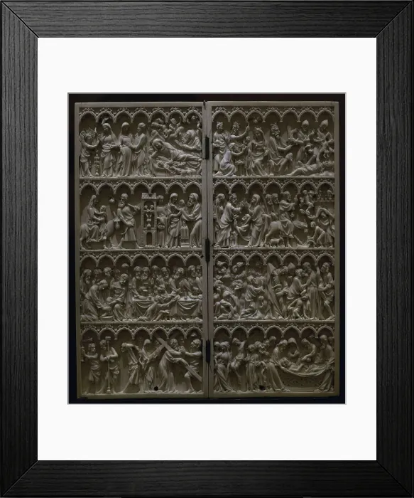 Framed Print : Diptych with scenes from the Life and Passion of Christ Framed Print : Diptych with scenes from the Life and Passion of Christ