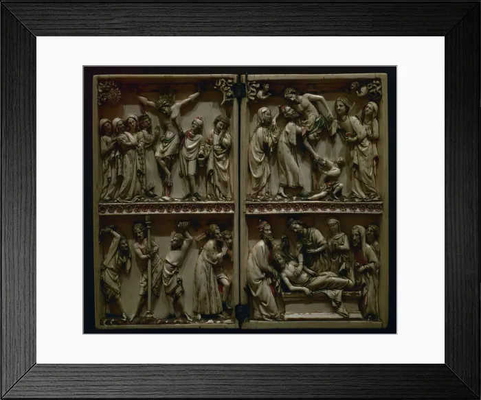 Framed Print : Diptych with scenes from the Passion of Christ Framed Print : Diptych with scenes from the Passion of Christ