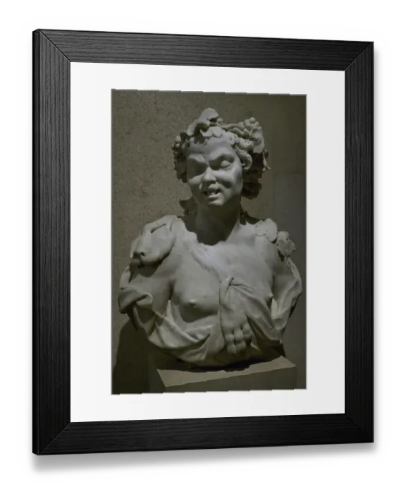 Framed Print : Bust of Bacchus. Sculpture by Jan van Logteren (1709-1745) Framed Print : Bust of Bacchus. Sculpture by Jan van Logteren (1709-1745)